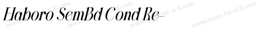 Haboro SemBd Cond Re字体转换